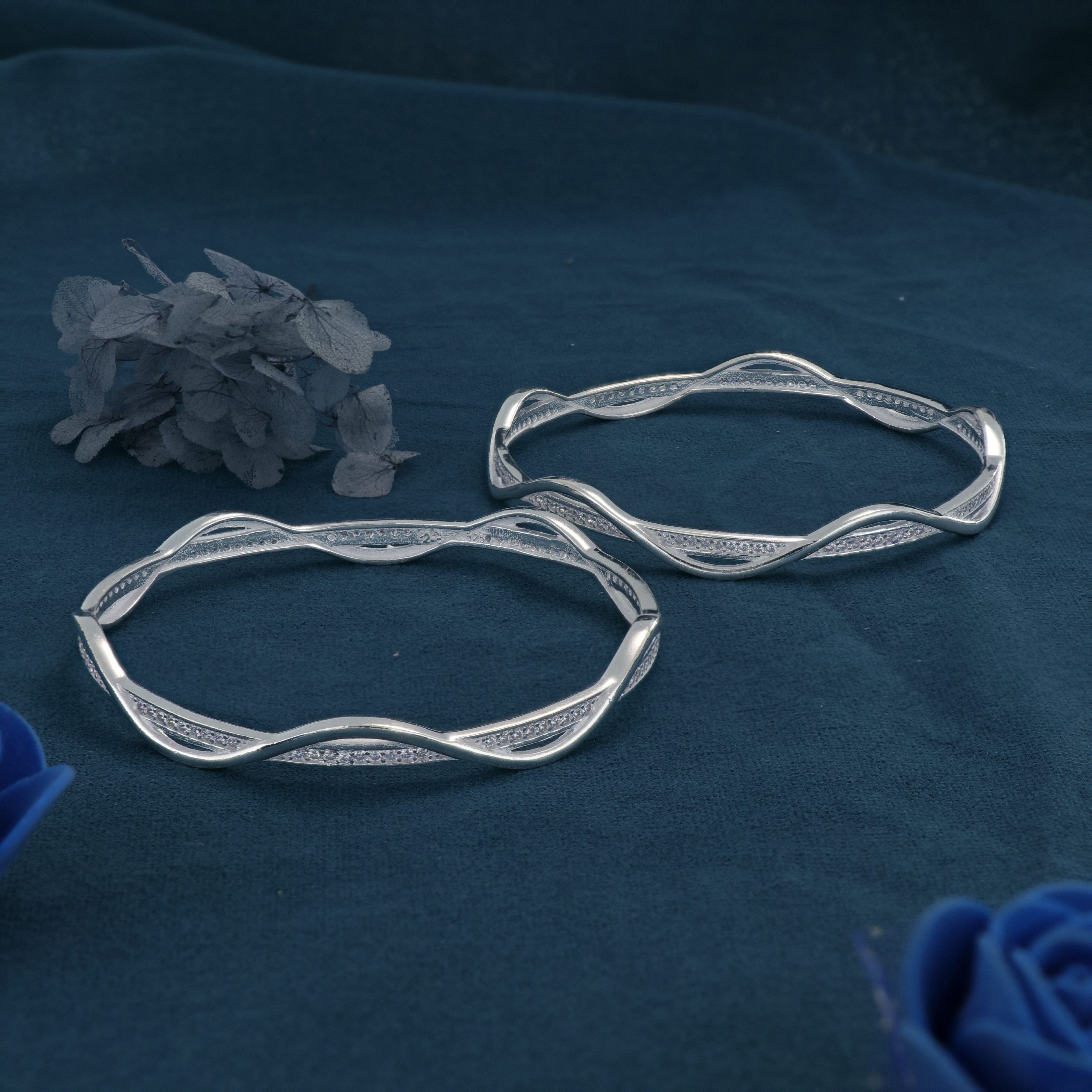 Rodium Bangles