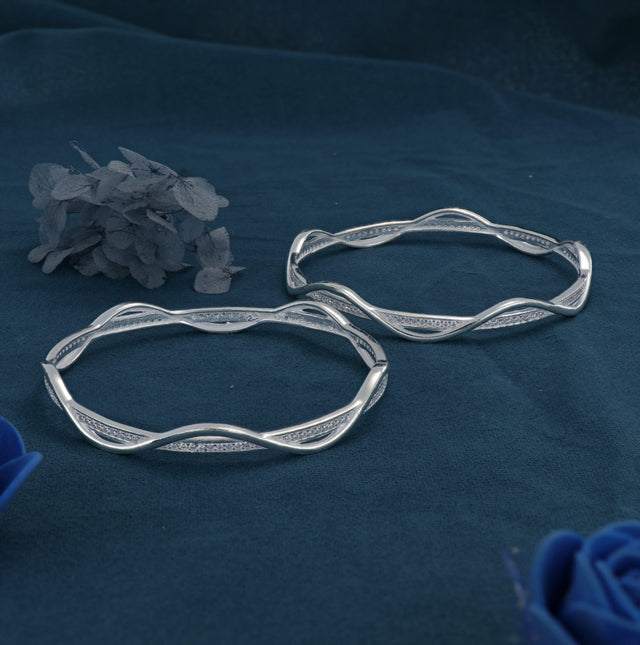 Rodium Bangles