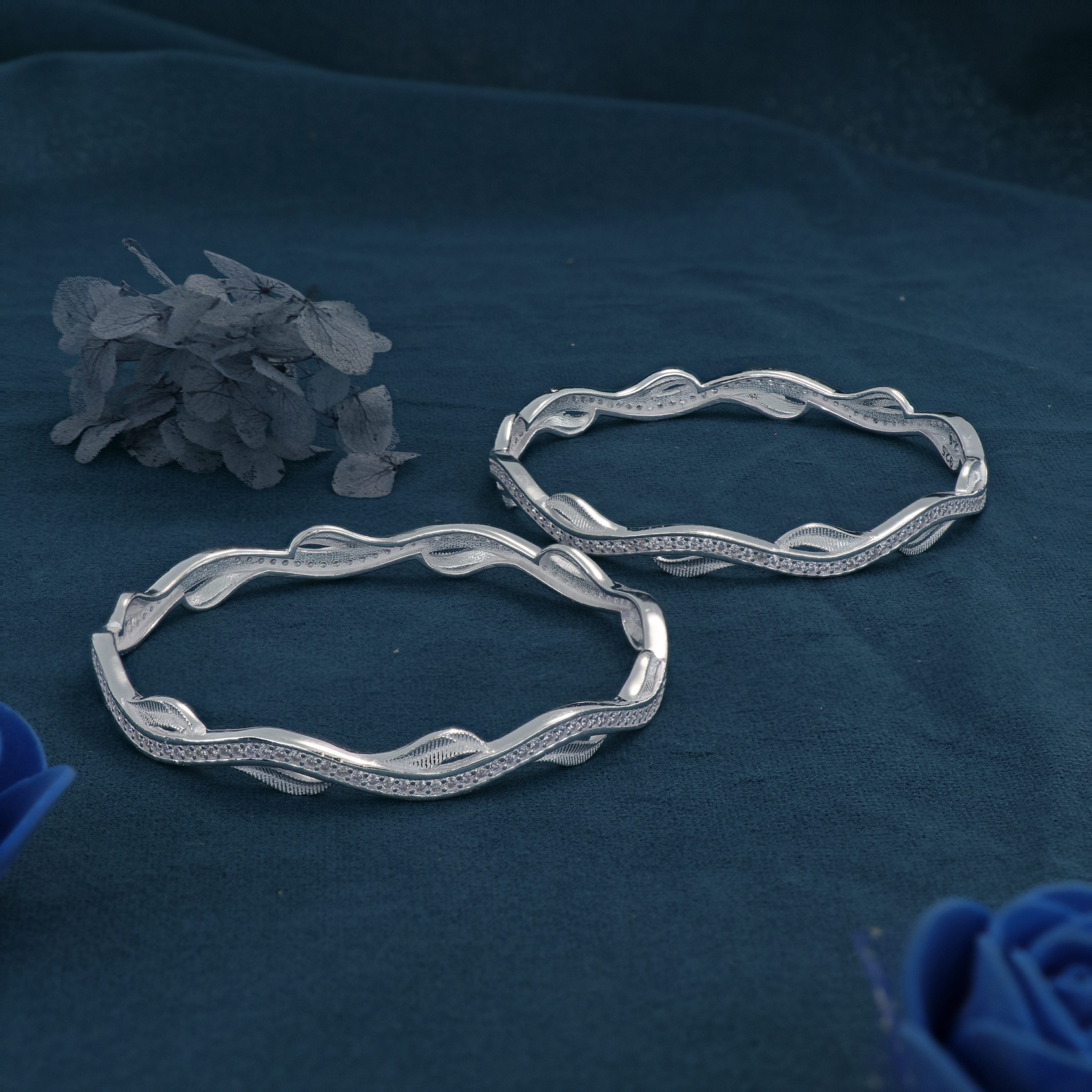 Rodium Bangles