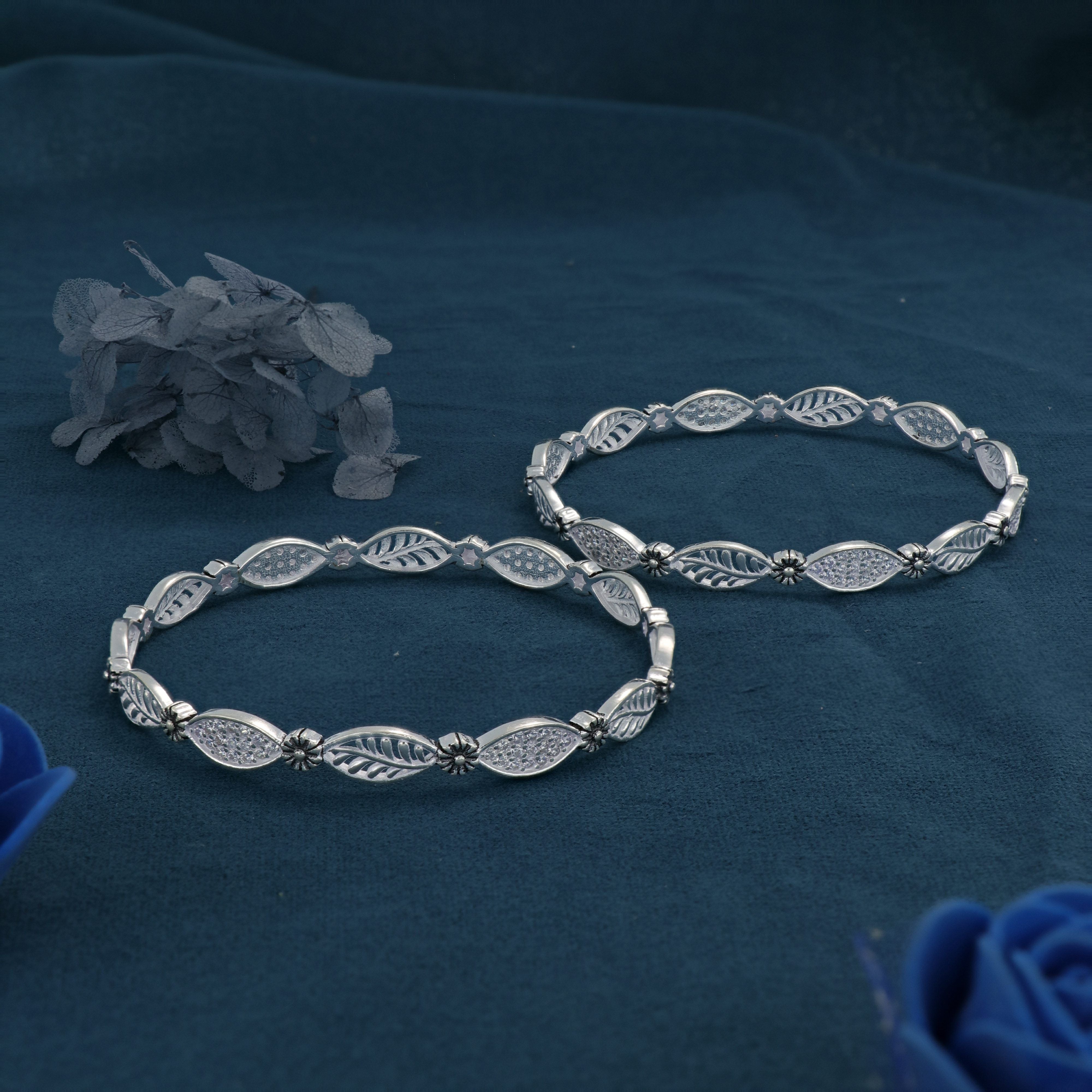 Rodium Bangles