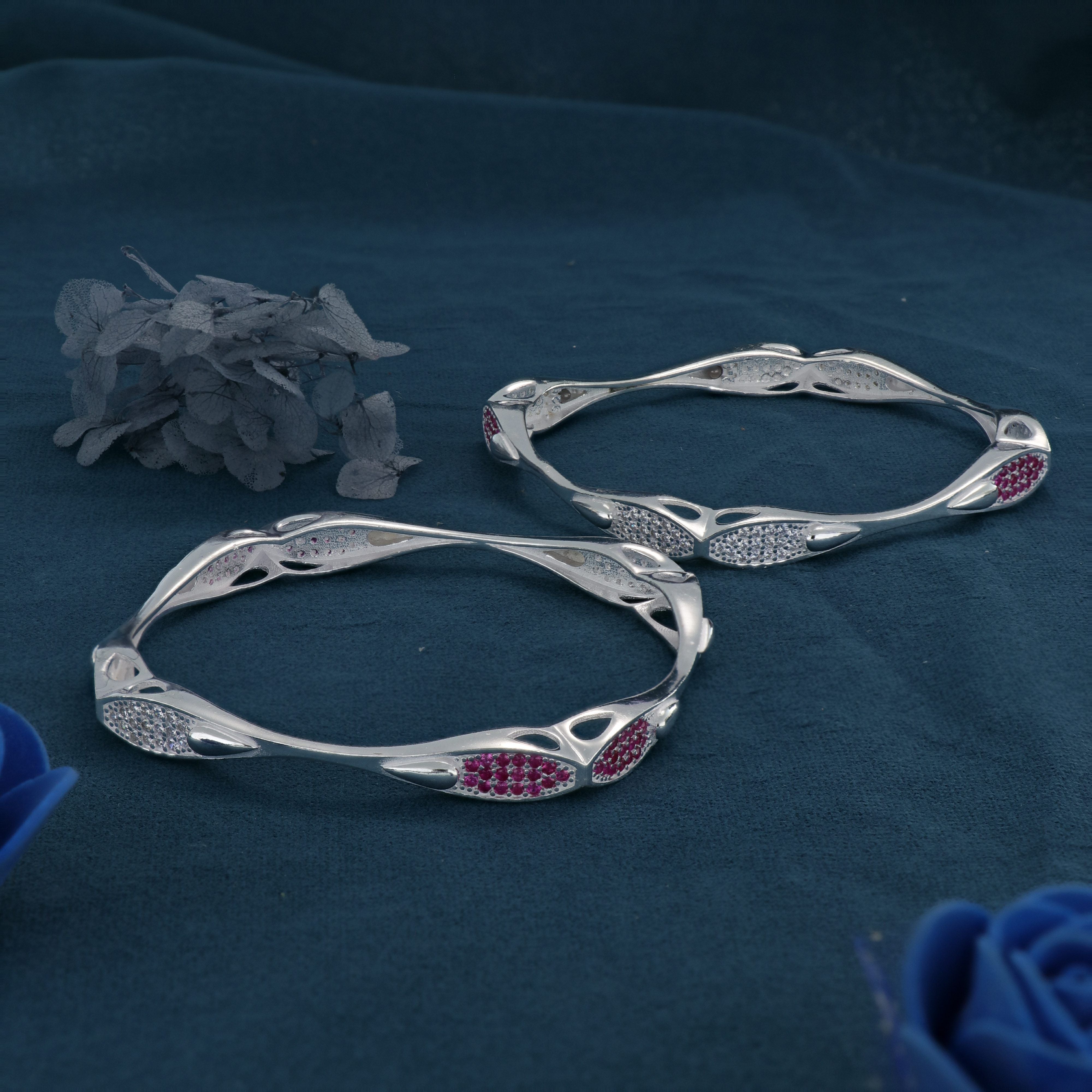Rodium Bangles