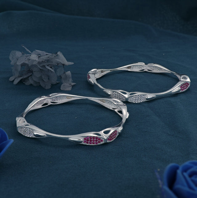 Rodium Bangles