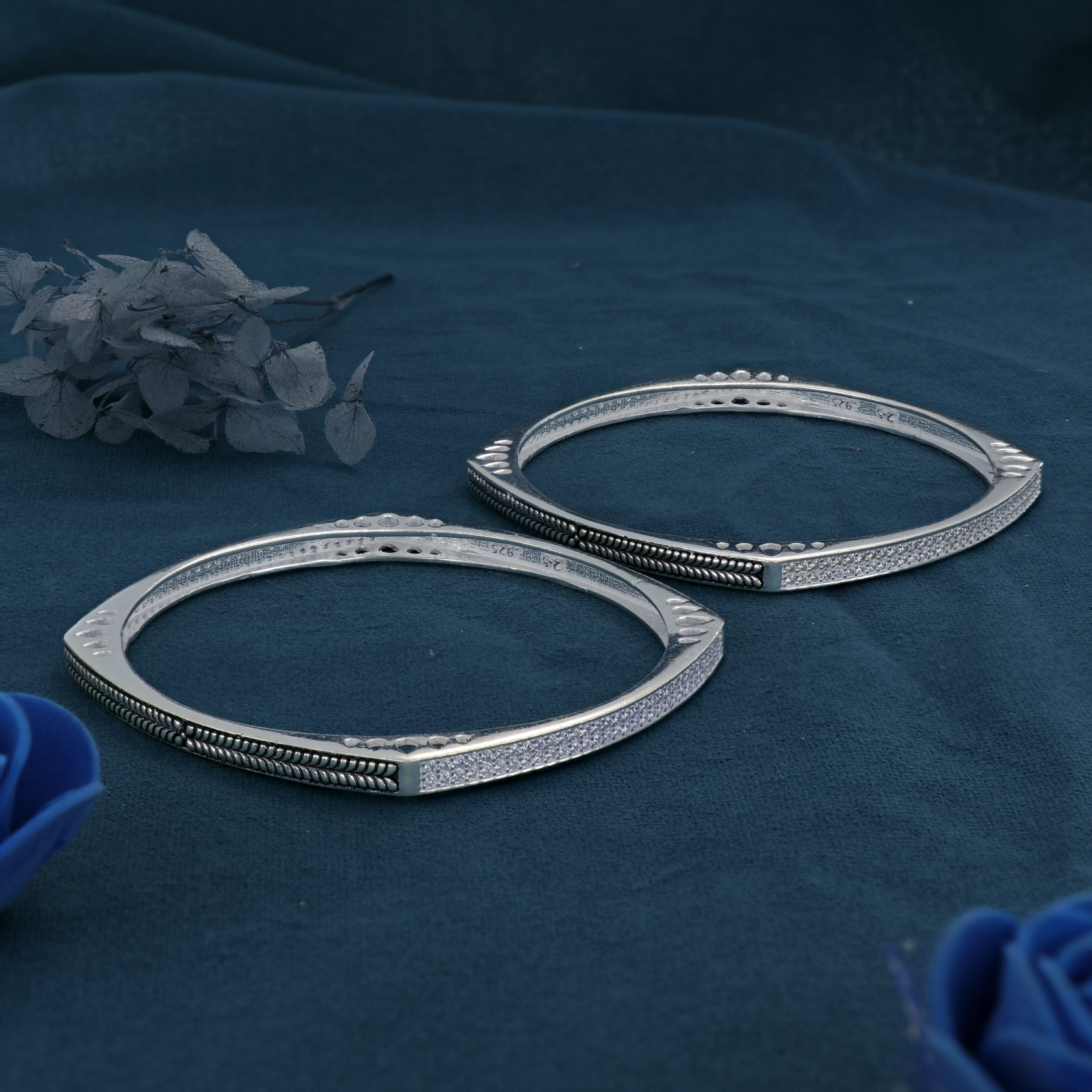 Rodium Bangles