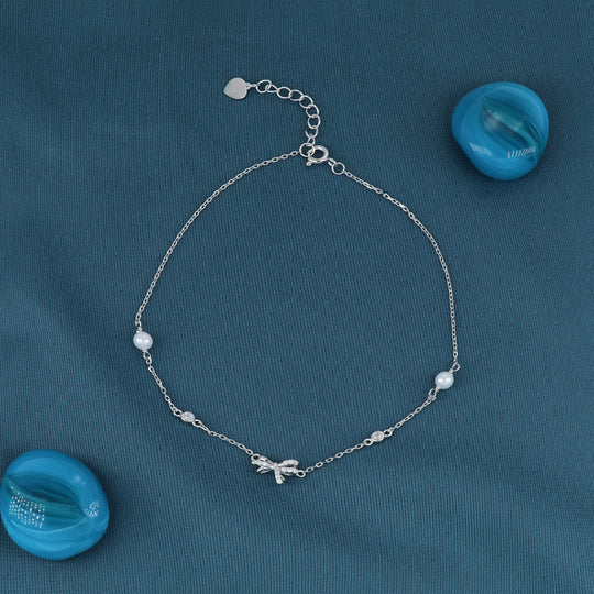 Mid-weight 925 silver chain anklet